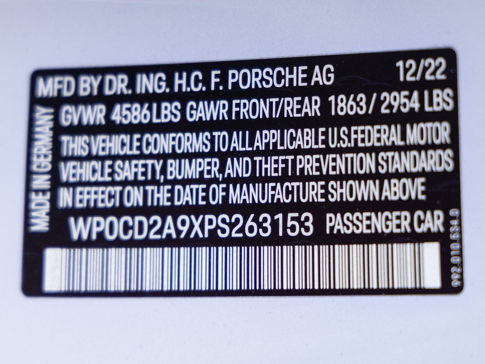 2023 Porsche 911 911 Turbo S Cabriolet (MY23)