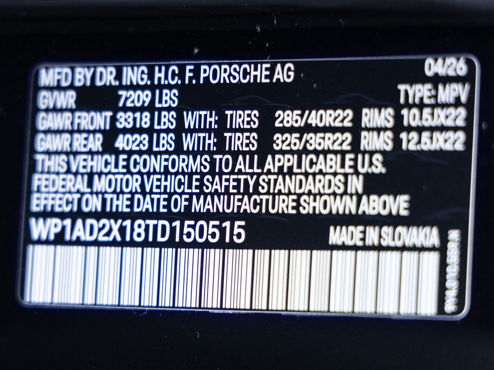 2026 Porsche Cayenne Cayenne Turbo Electric