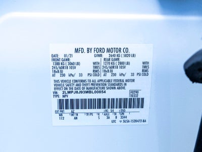 2021 Lincoln Nautilus Standard