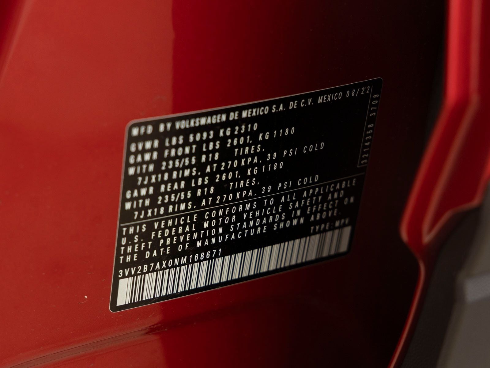 2022 Volkswagen Tiguan 2.0T SE