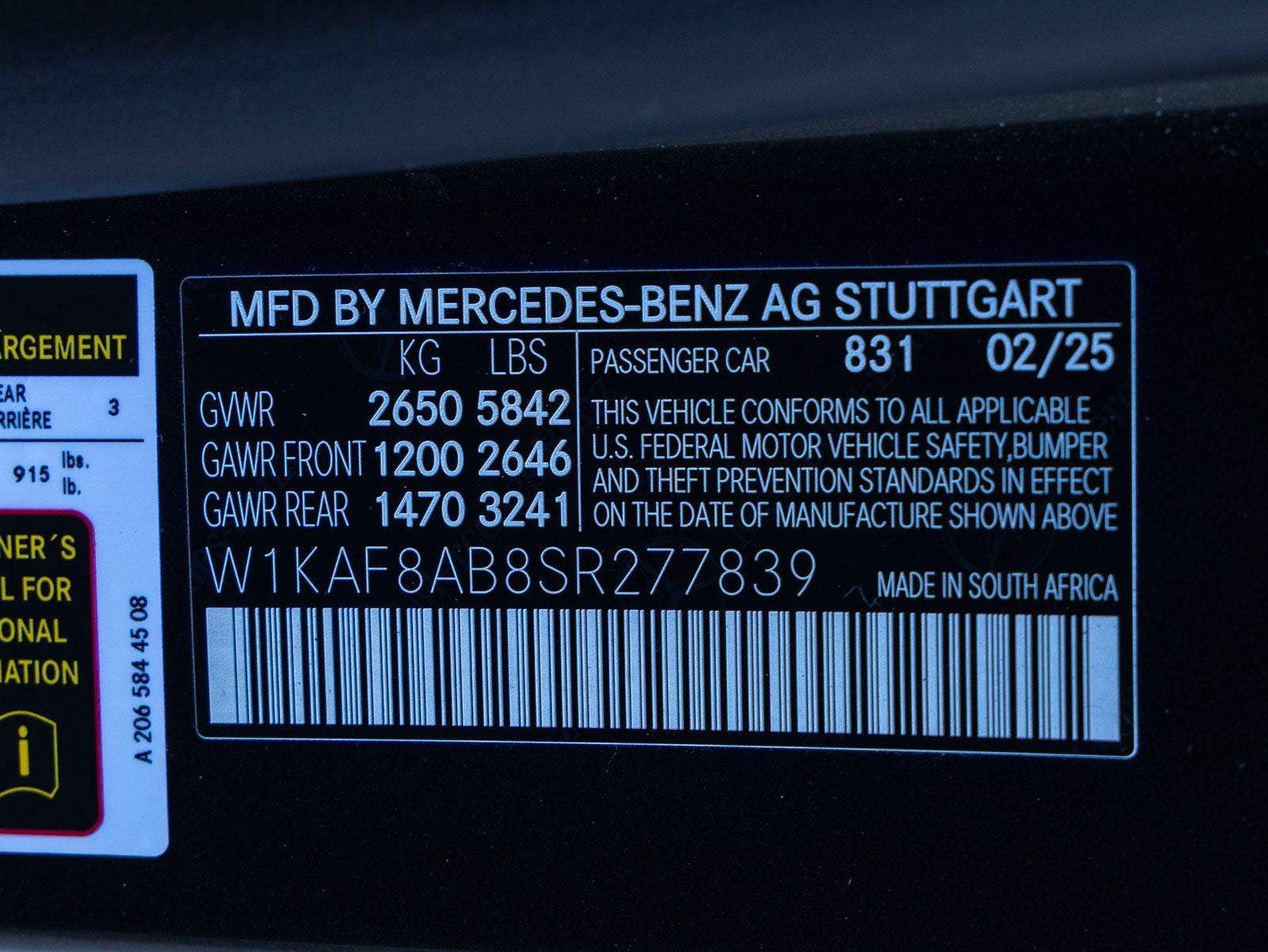 2025 Mercedes-Benz C-Class C 63 S AMG® 4MATIC®
