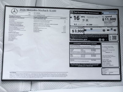 2026 Mercedes-Benz SL-Class Maybach SL 680 4MATIC®