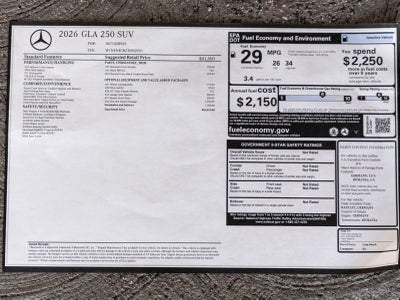 2026 Mercedes-Benz GLA GLA 250