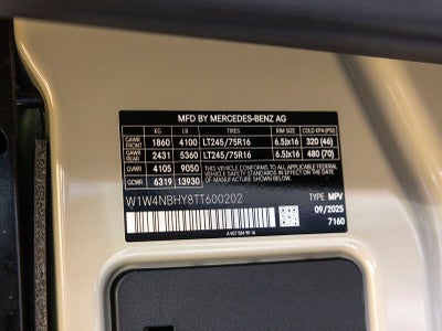 2026 Mercedes-Benz Sprinter 2500 2500 Standard Roof I4 Diesel HO 144" RWD