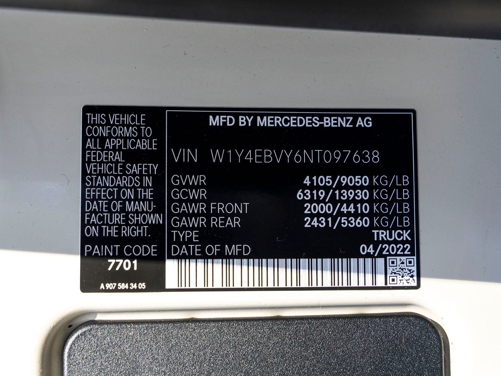 2022 Mercedes-Benz Sprinter 2500 Cargo 144 WB