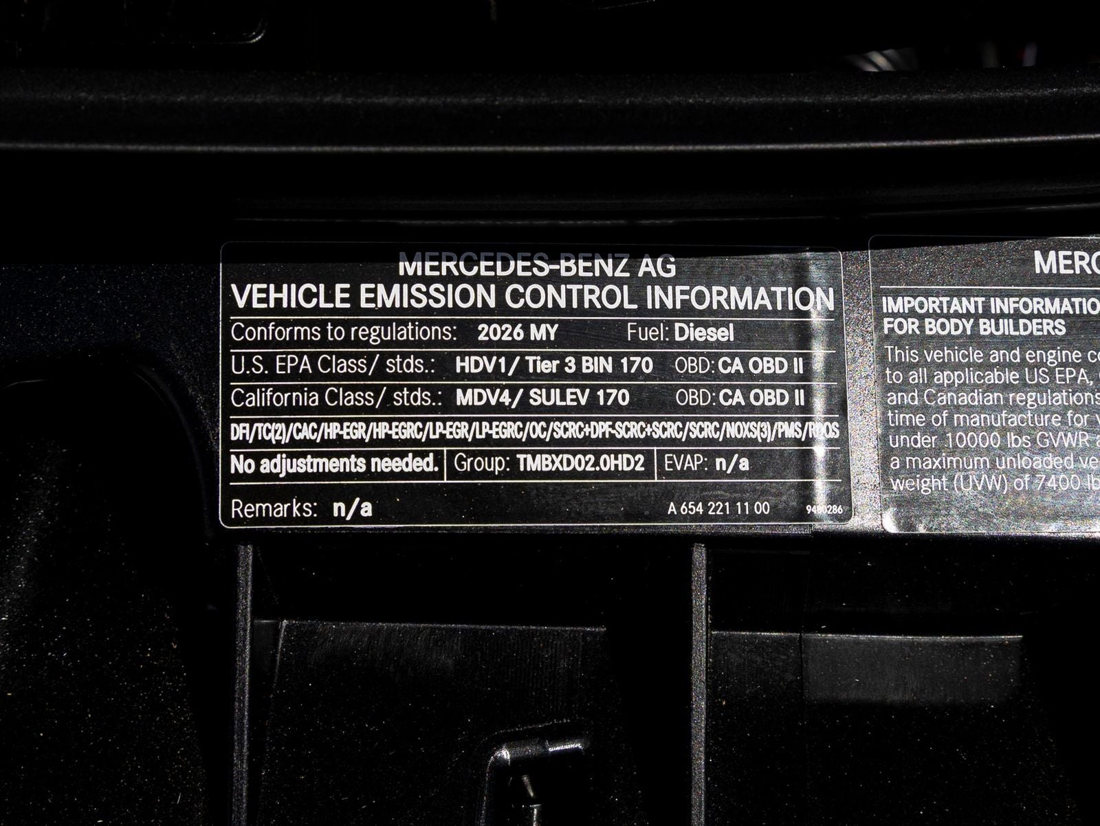 2026 Mercedes-Benz Sprinter 2500 Cargo 170 WB High Roof