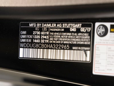 2017 Mercedes-Benz S-Class S 550