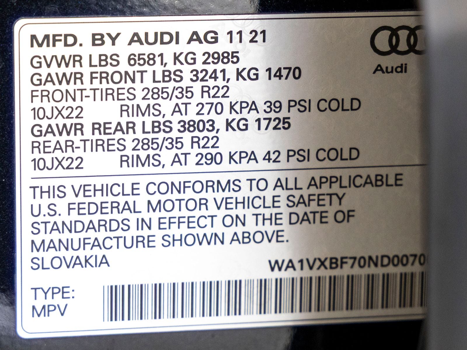 2022 Audi Q7 55 Prestige quattro