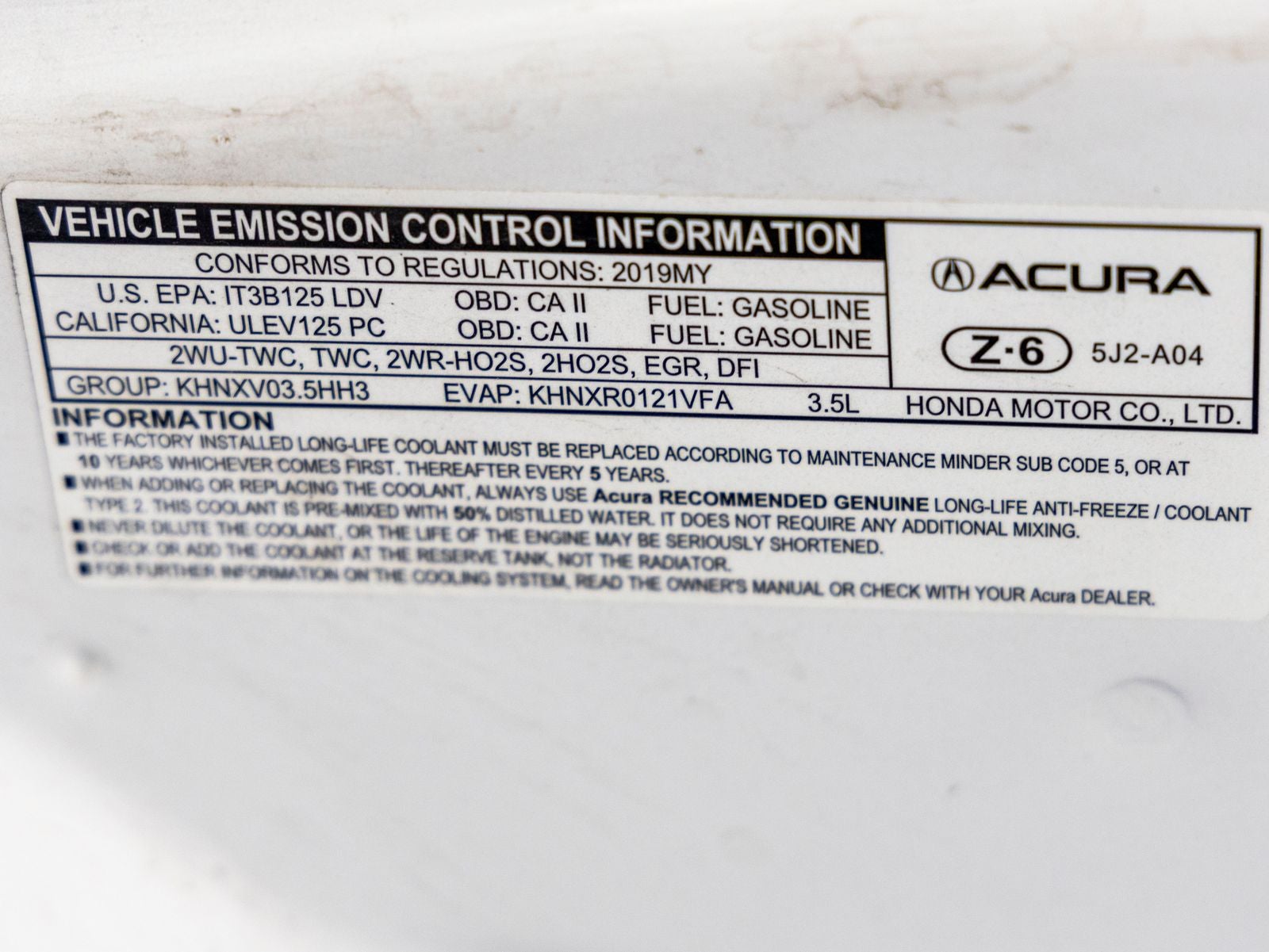 2019 Acura TLX 3.5L Technology Pkg