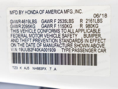 2019 Acura TLX 3.5L Technology Pkg