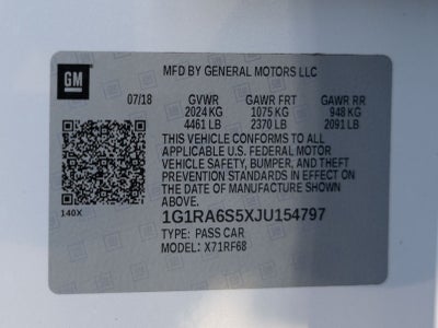 2018 Chevrolet Volt LT