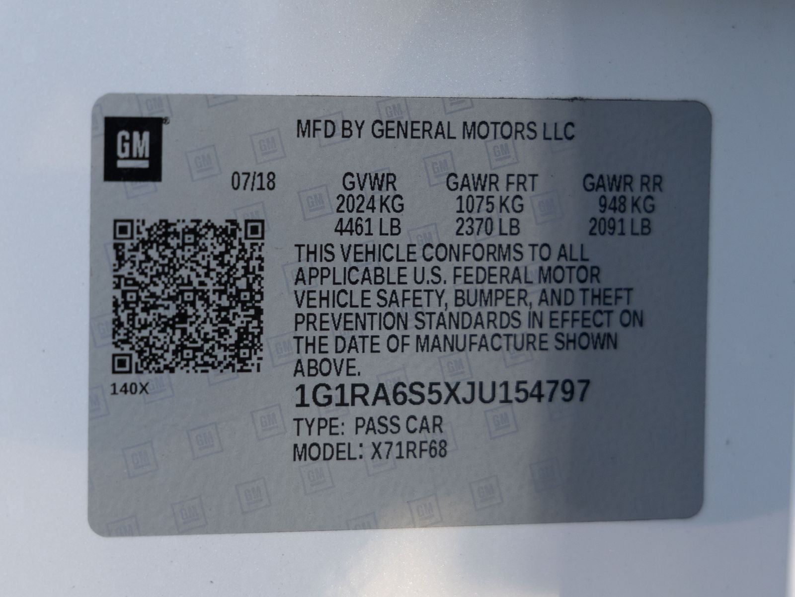 2018 Chevrolet Volt LT