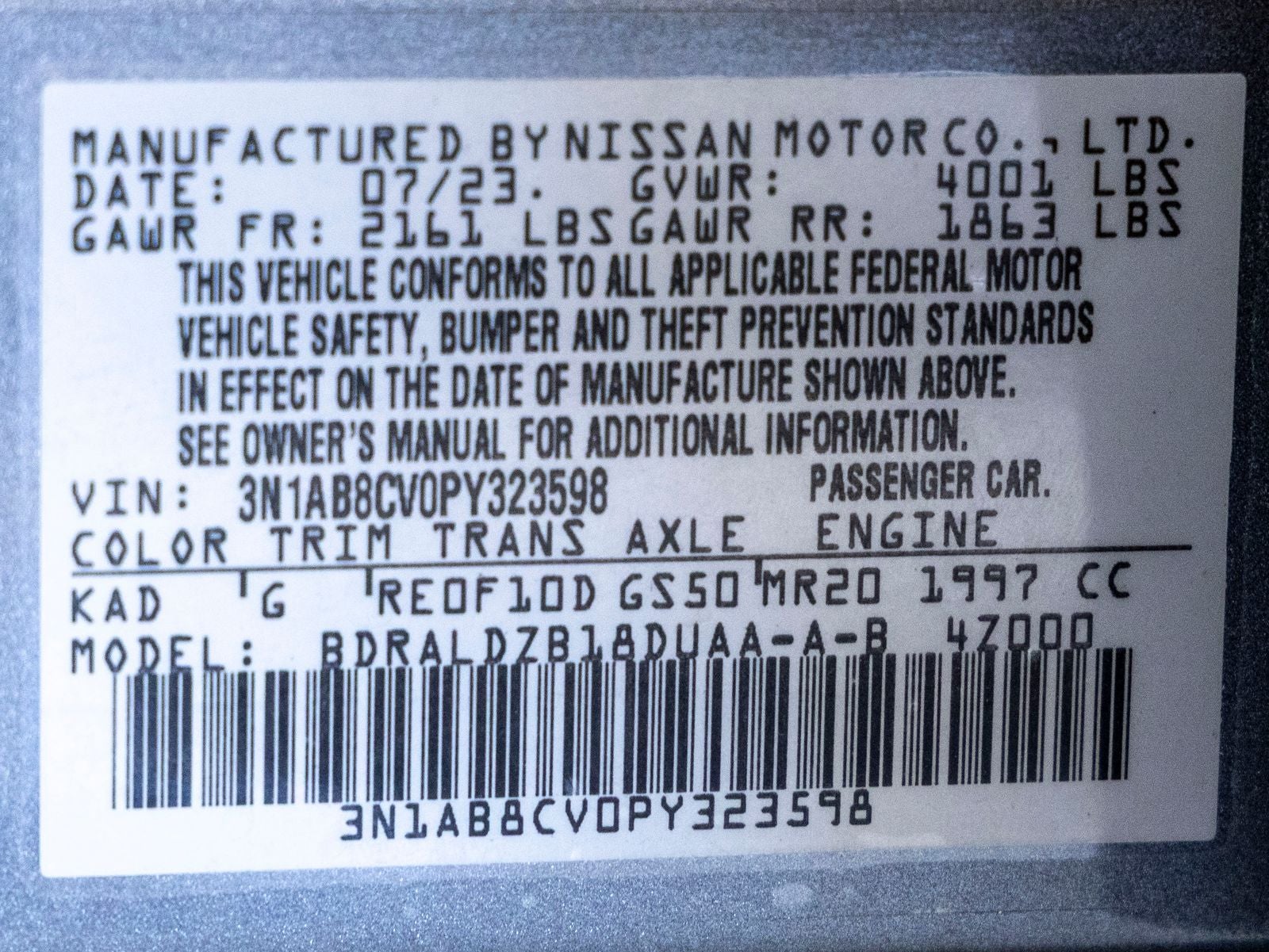 2023 Nissan Sentra SV