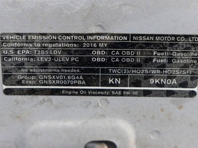 2016 Nissan Versa 1.6 SV