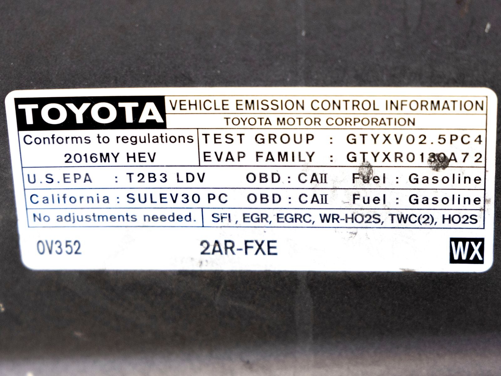 2016 Toyota Camry Hybrid XLE