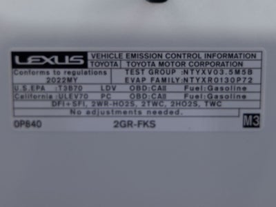 2022 Lexus ES 350 Luxury
