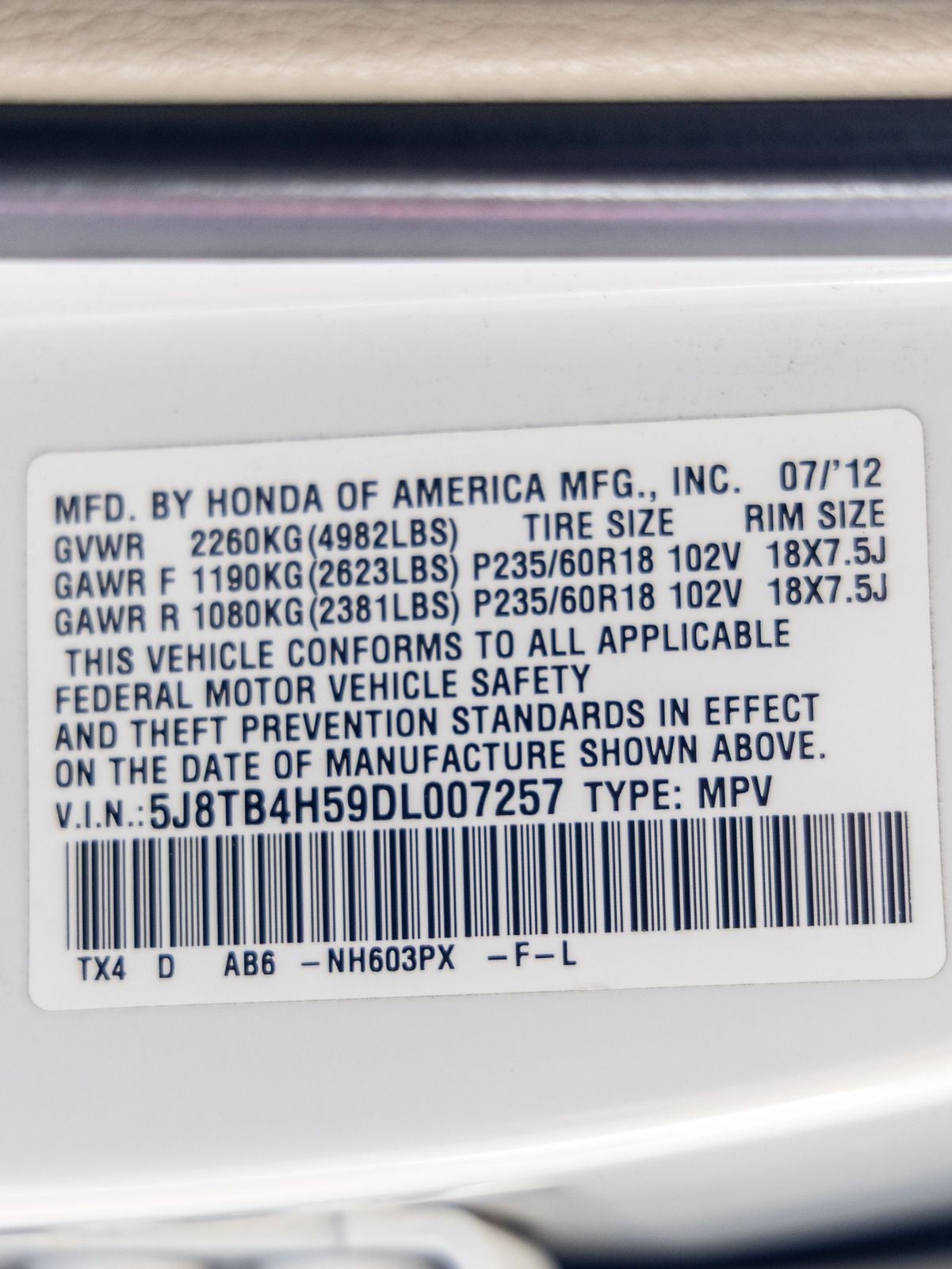 2013 Acura RDX Technology Package w/Technology Package