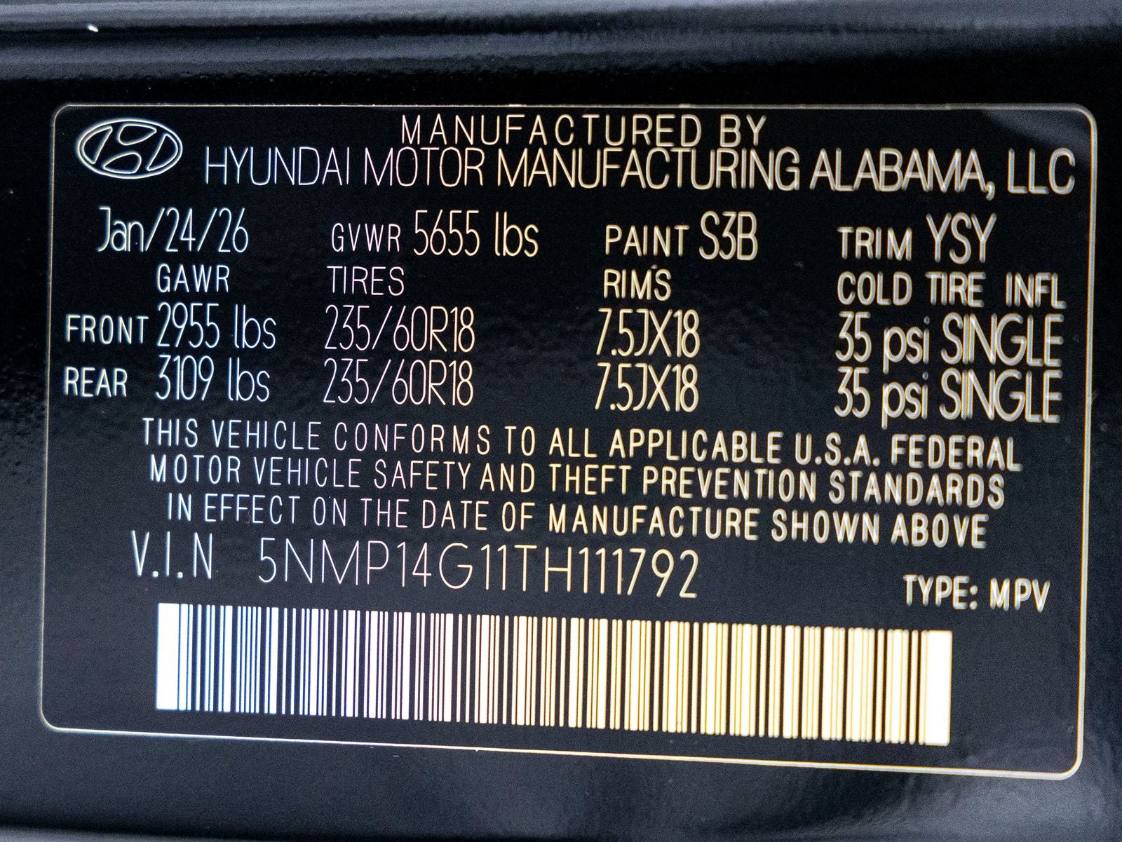 2026 Hyundai Santa Fe Hybrid SE