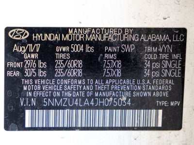 2018 Hyundai Santa Fe Sport 2.0T