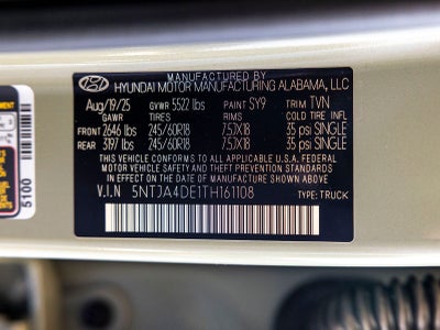 2026 Hyundai Santa Cruz SE