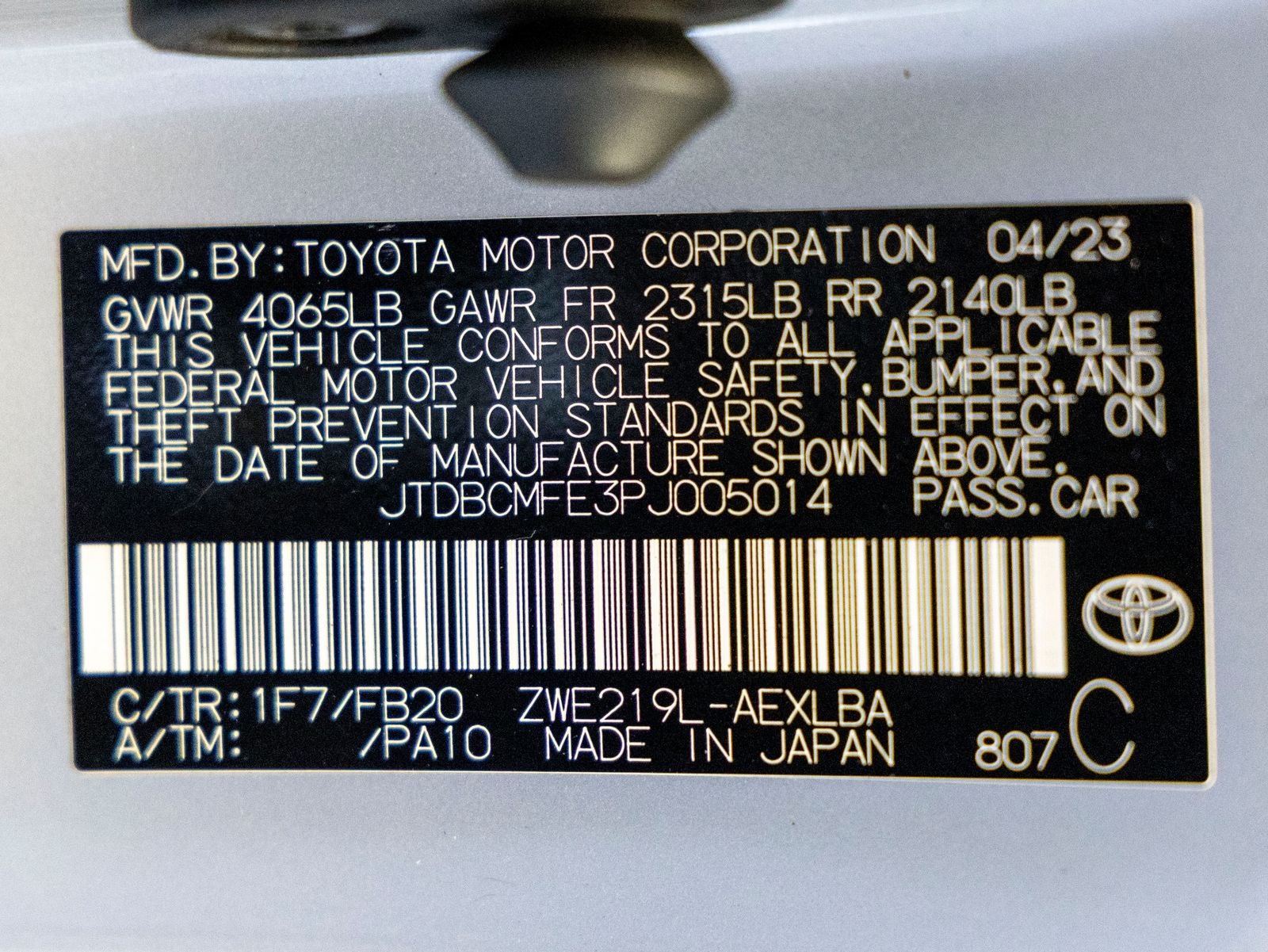 2023 Toyota Corolla Hybrid LE