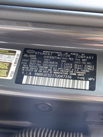 2026 Hyundai Palisade XRT Pro
