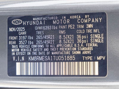 2026 Hyundai Palisade Hybrid Calligraphy