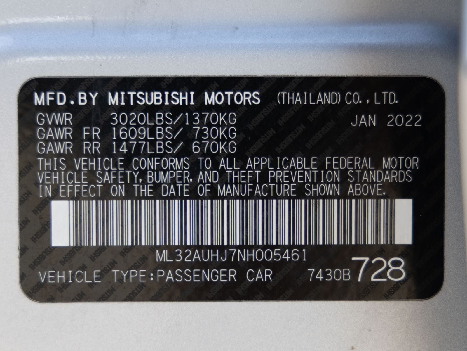 2022 Mitsubishi Mirage Base