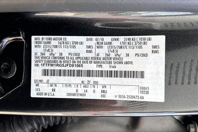 2018 Ford F-150 Raptor