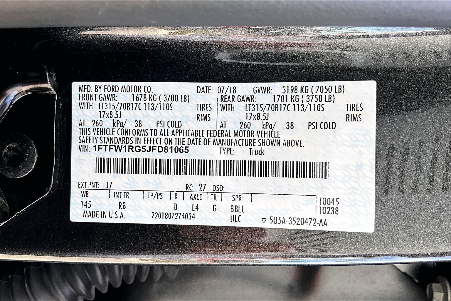 2018 Ford F-150 Raptor