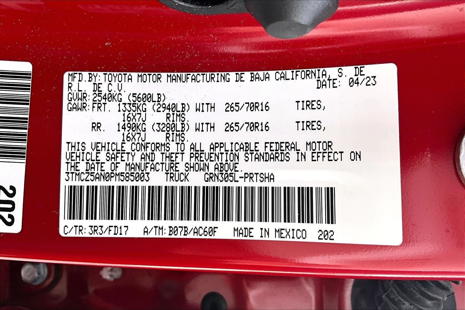 2023 Toyota Tacoma SR V6