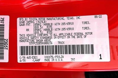 2022 Toyota Tundra Hybrid TRD Pro