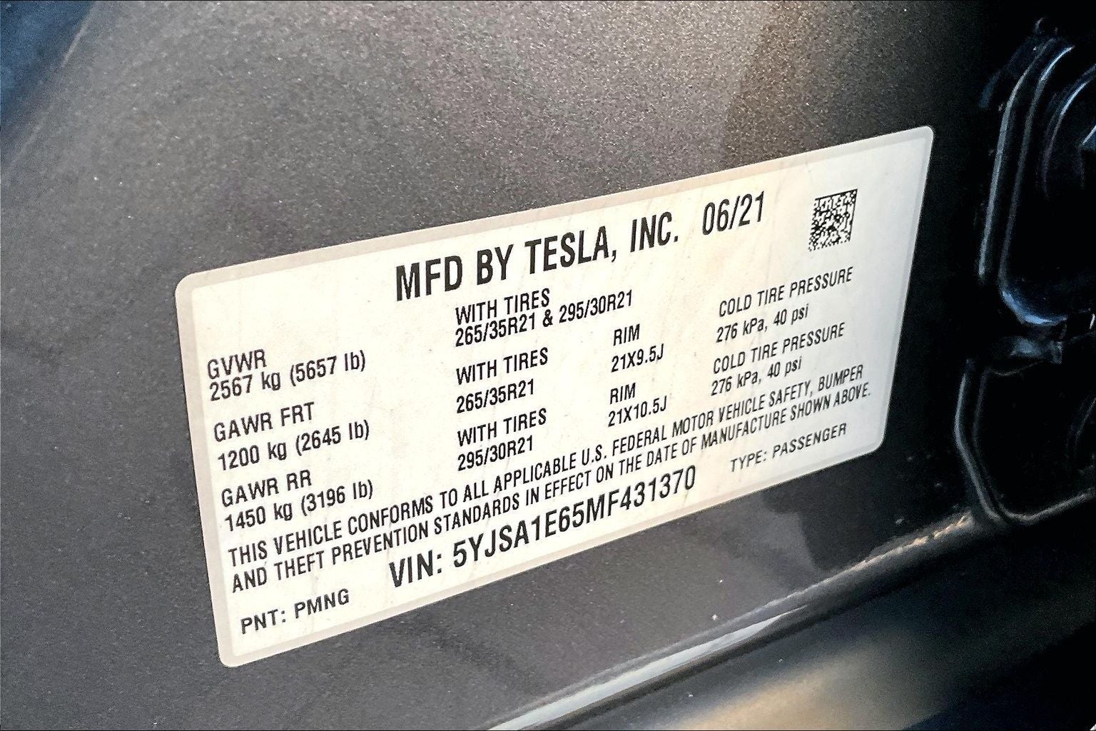 2021 Tesla Model S Plaid
