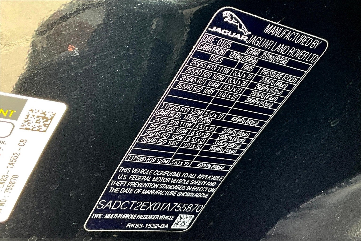 2026 Jaguar F-PACE P250 R-Dynamic S