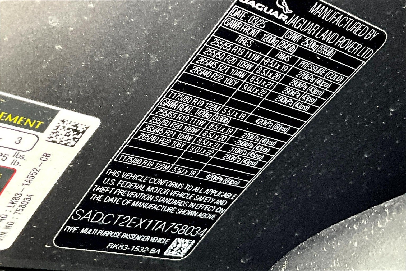 2026 Jaguar F-PACE P250 R-Dynamic S