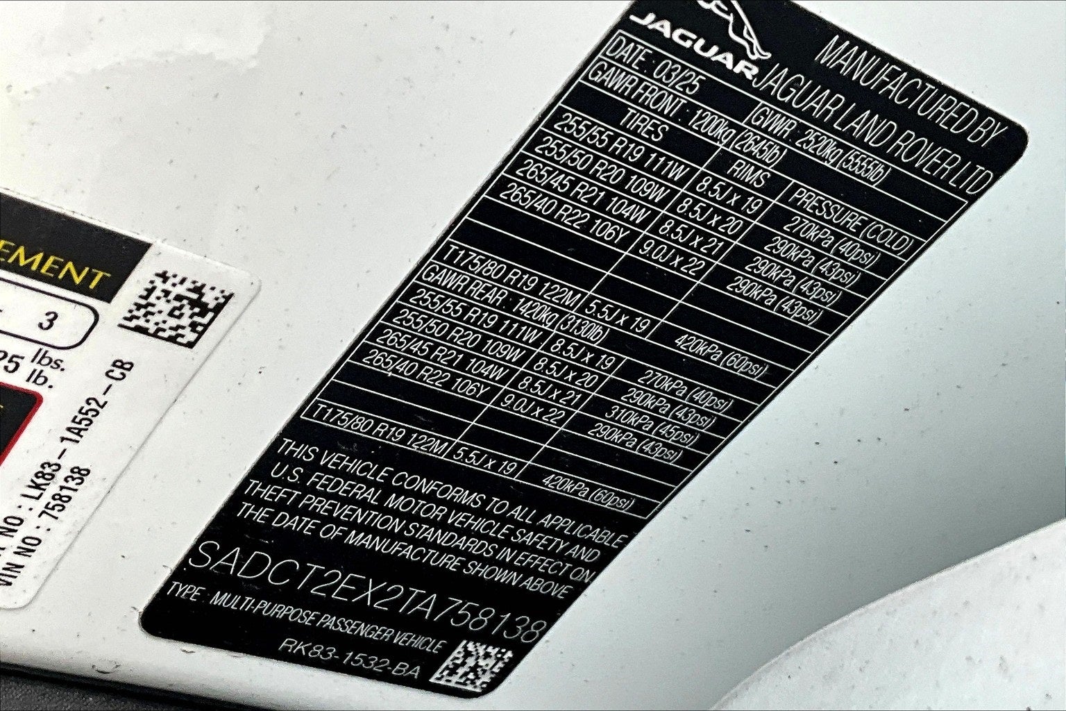 2026 Jaguar F-PACE P250 R-Dynamic S