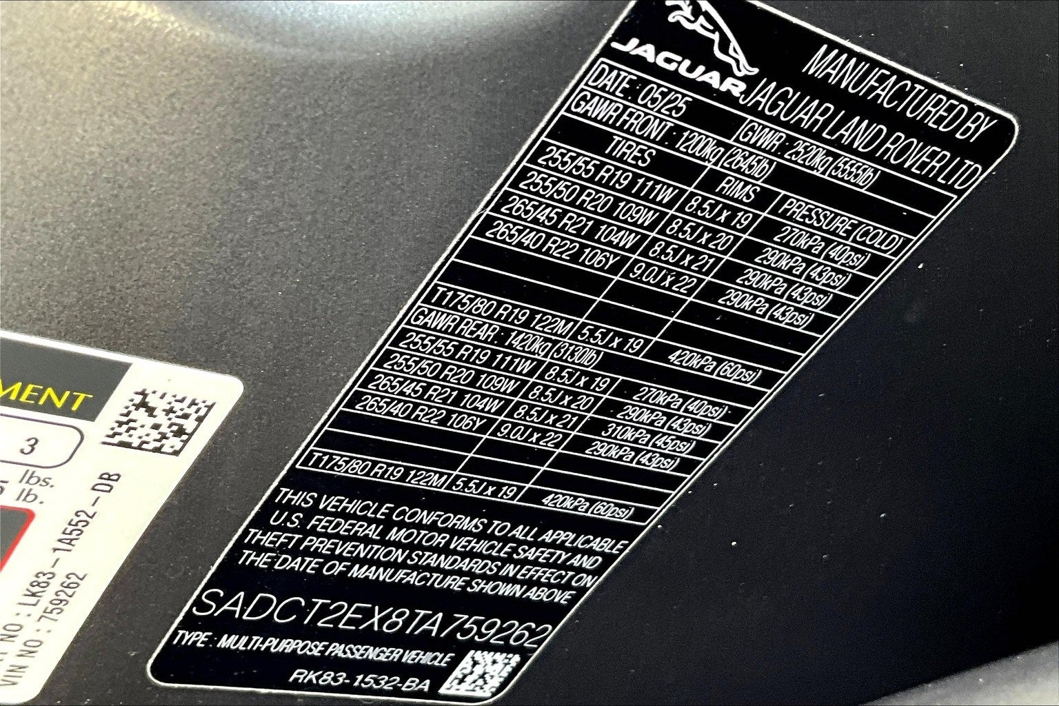 2026 Jaguar F-PACE P250 R-Dynamic S