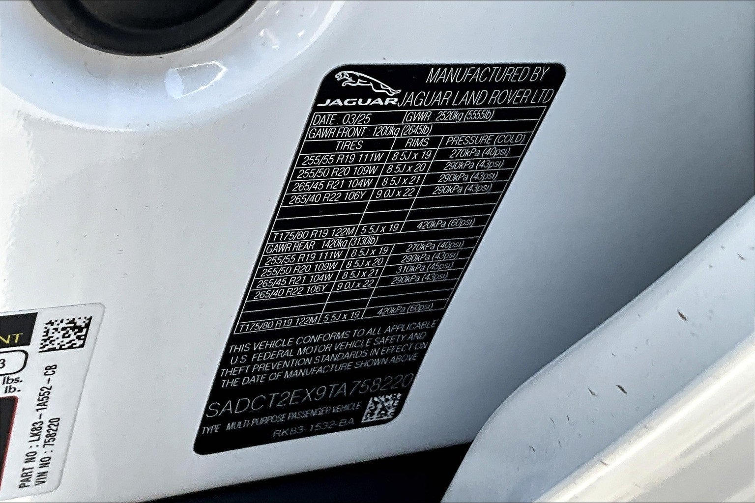 2026 Jaguar F-PACE P250 R-Dynamic S