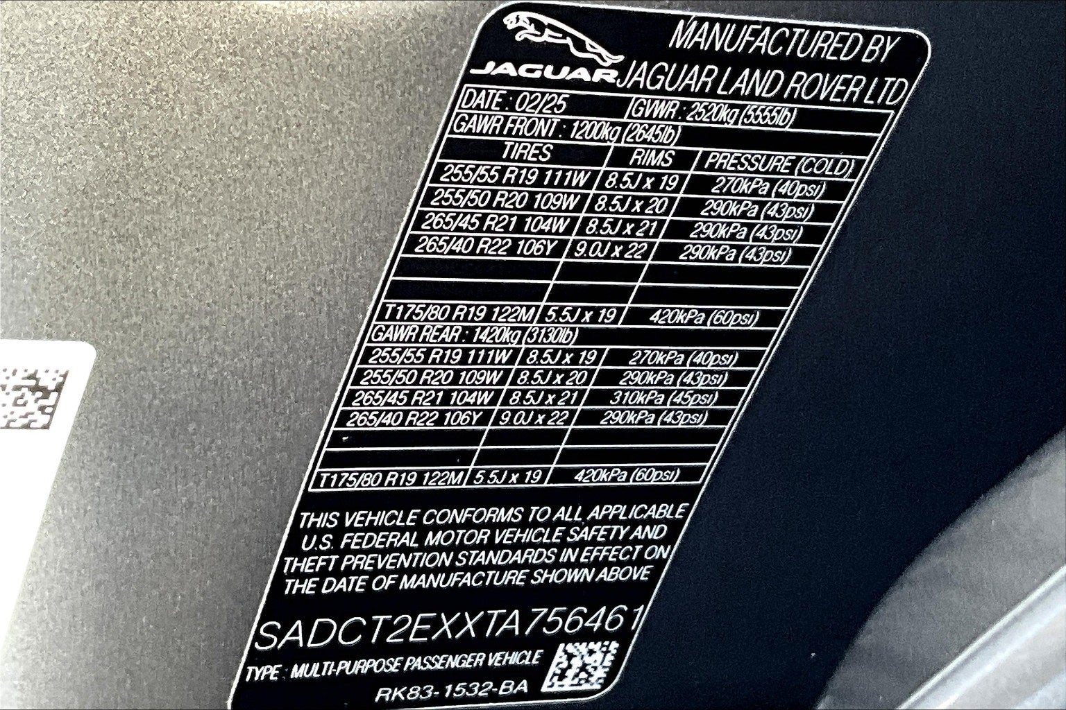 2026 Jaguar F-PACE P250 R-Dynamic S