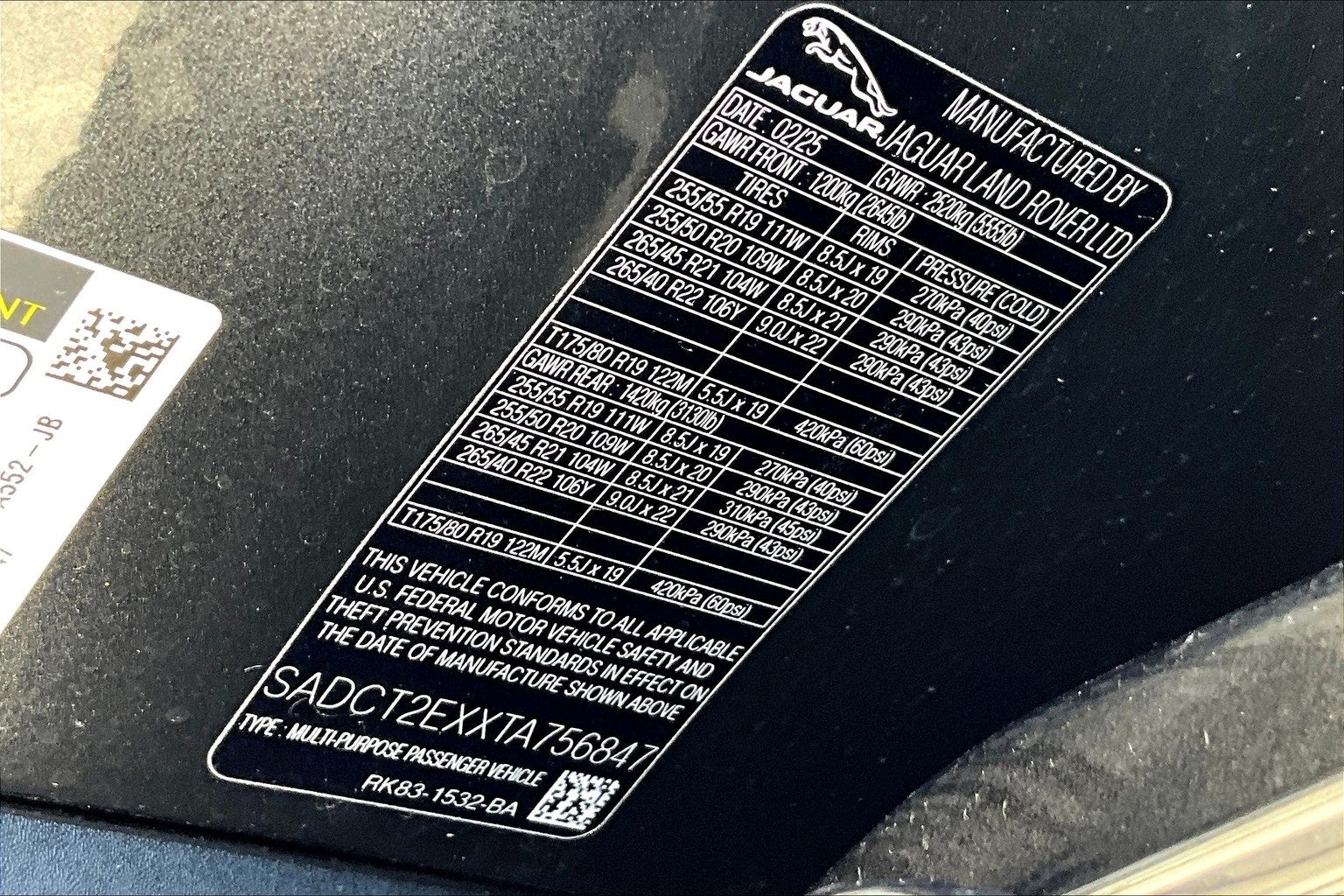 2026 Jaguar F-PACE P250 R-Dynamic S