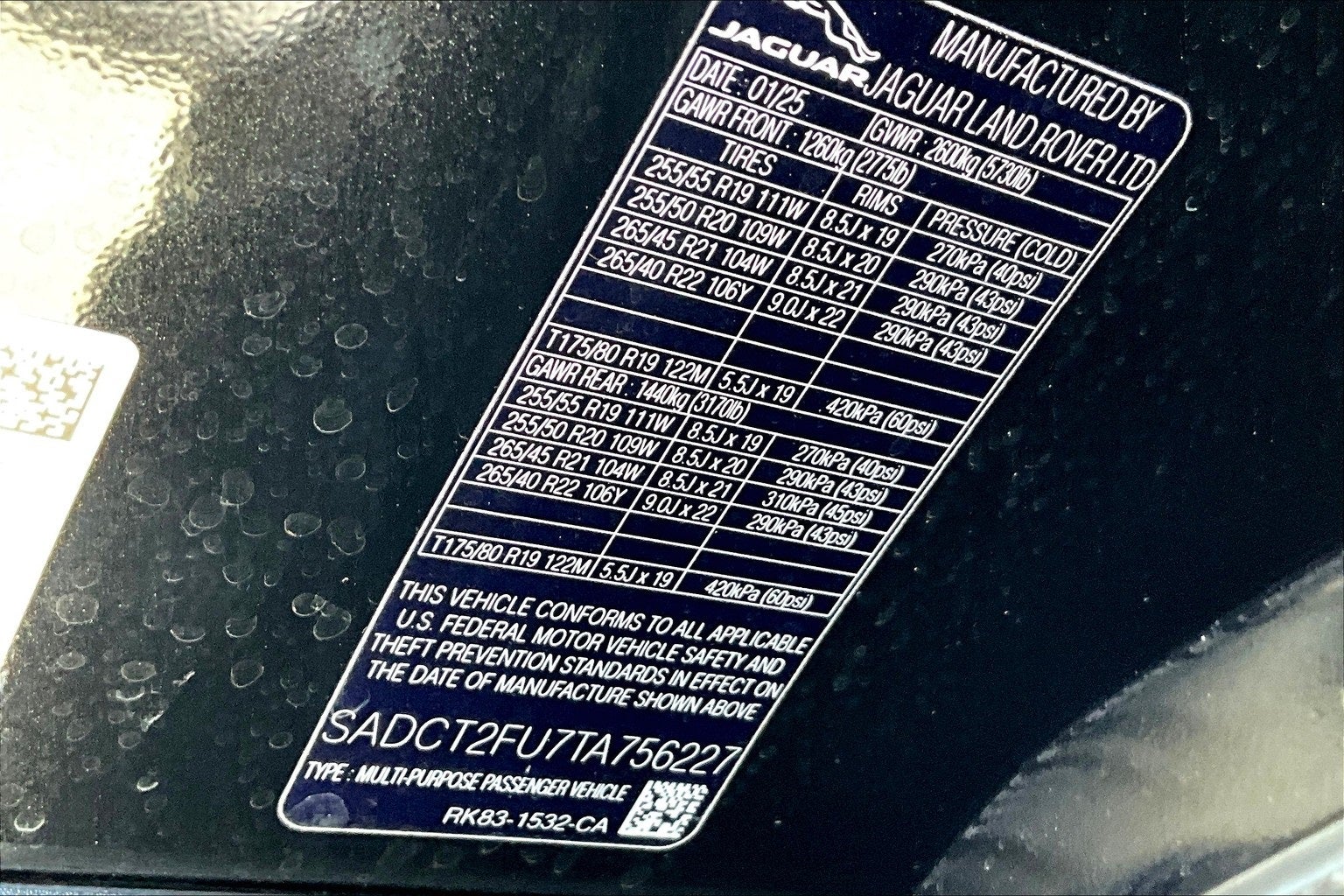 2026 Jaguar F-PACE P400 R-Dynamic S