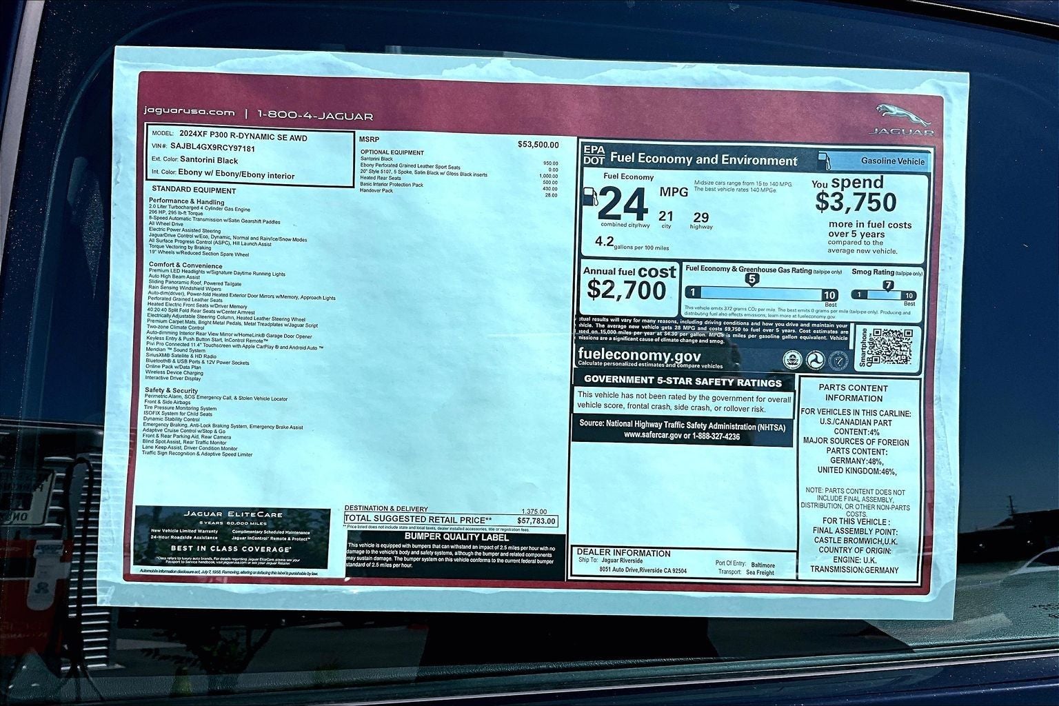 2024 Jaguar XF R-Dynamic SE