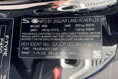 2024 Jaguar F-TYPE P450