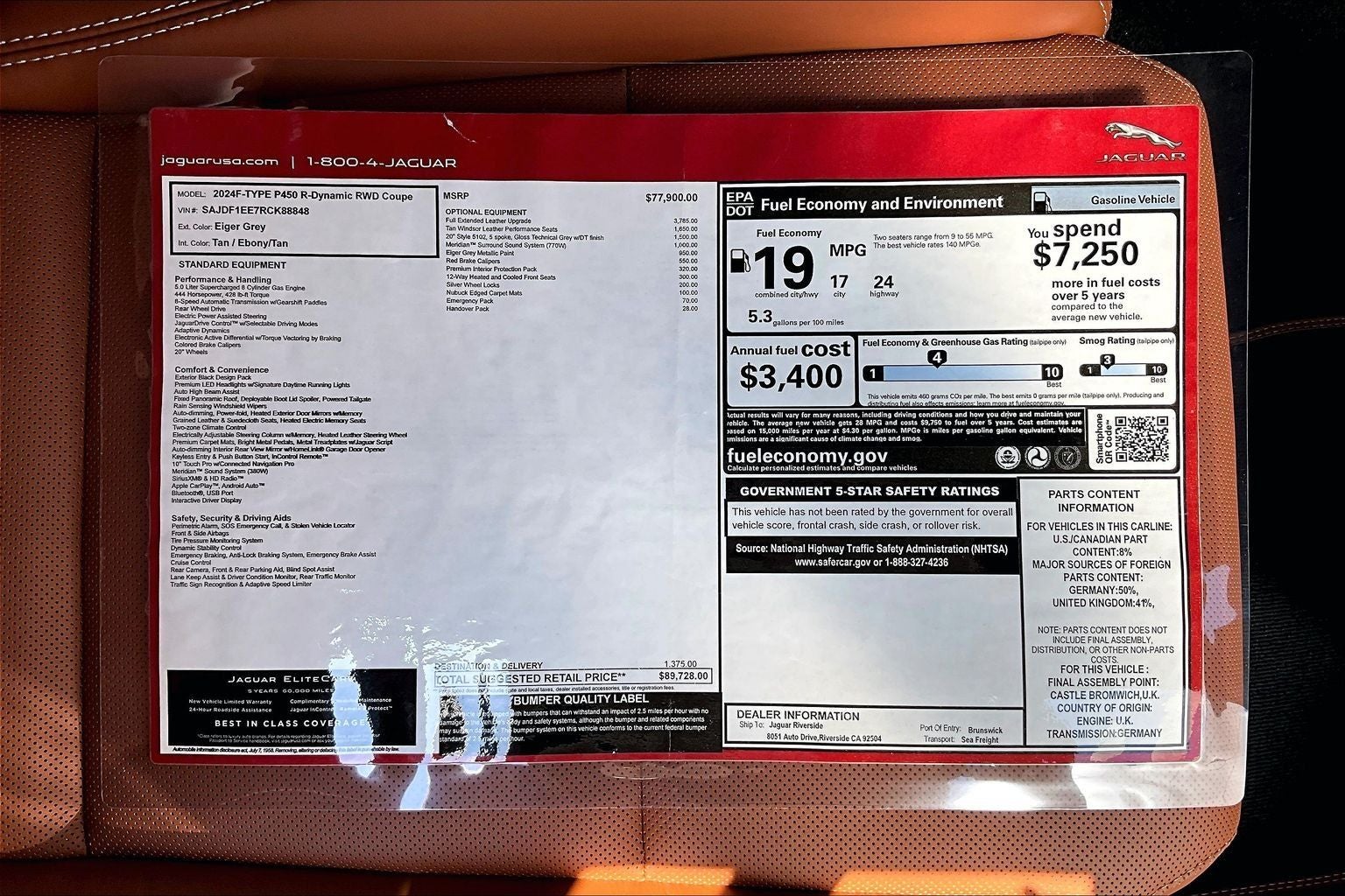 2024 Jaguar F-TYPE P450