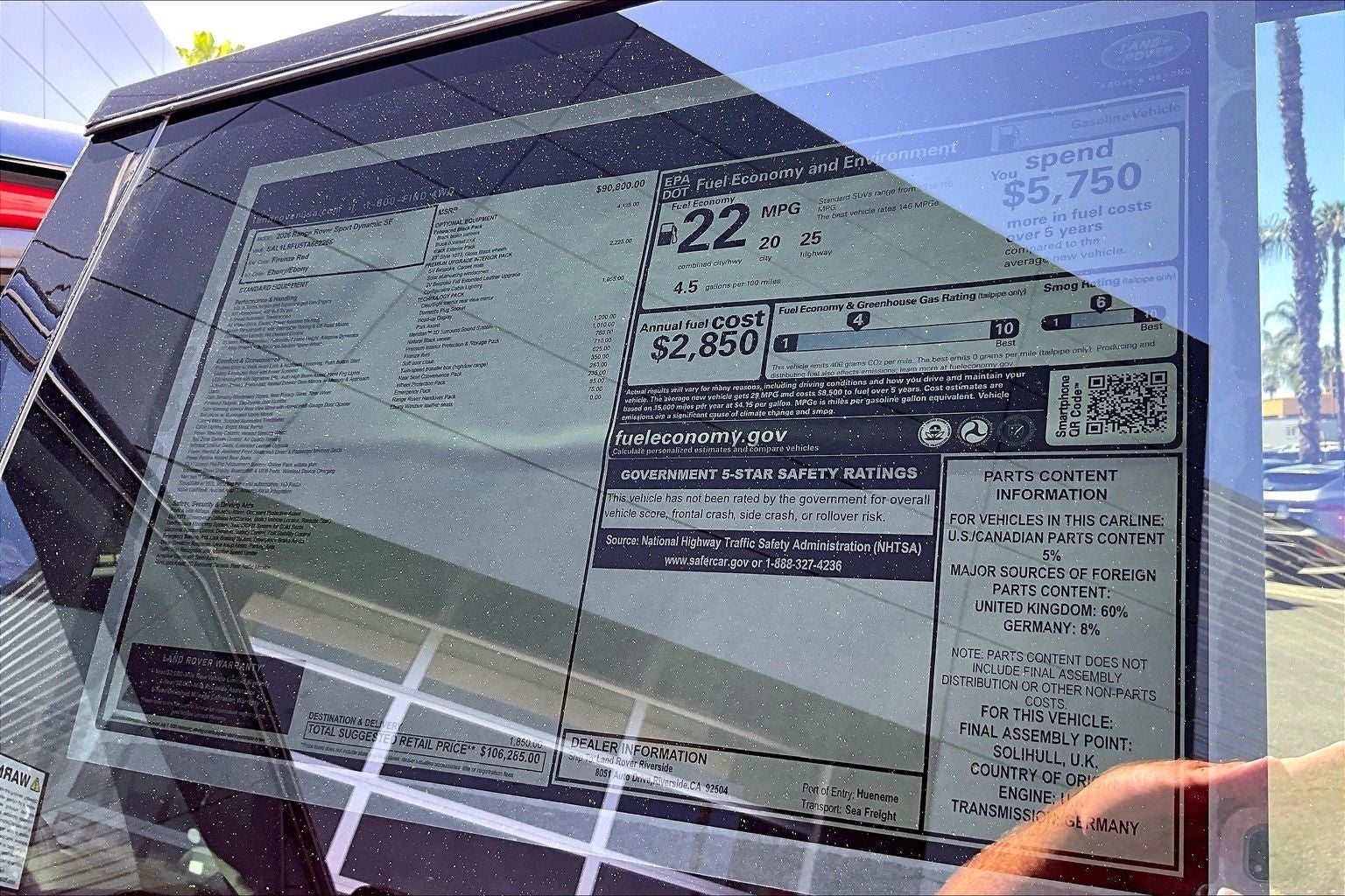 2026 Land Rover Range Rover Sport Dynamic SE