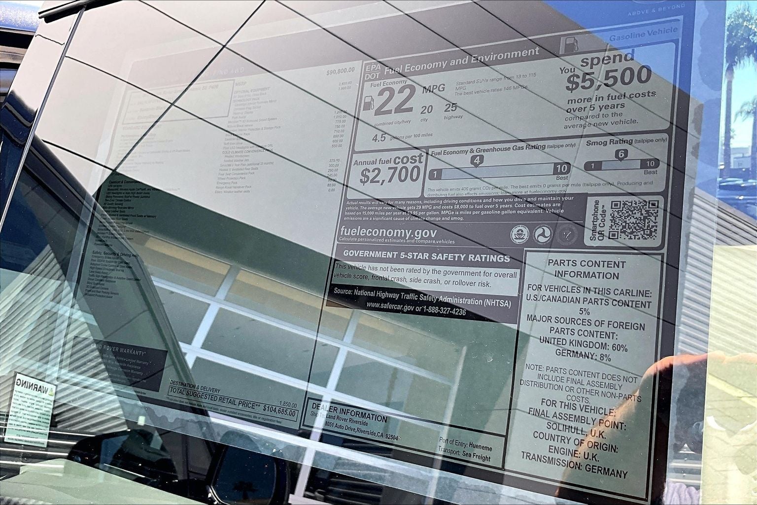 2027 Land Rover Range Rover Sport Dynamic SE