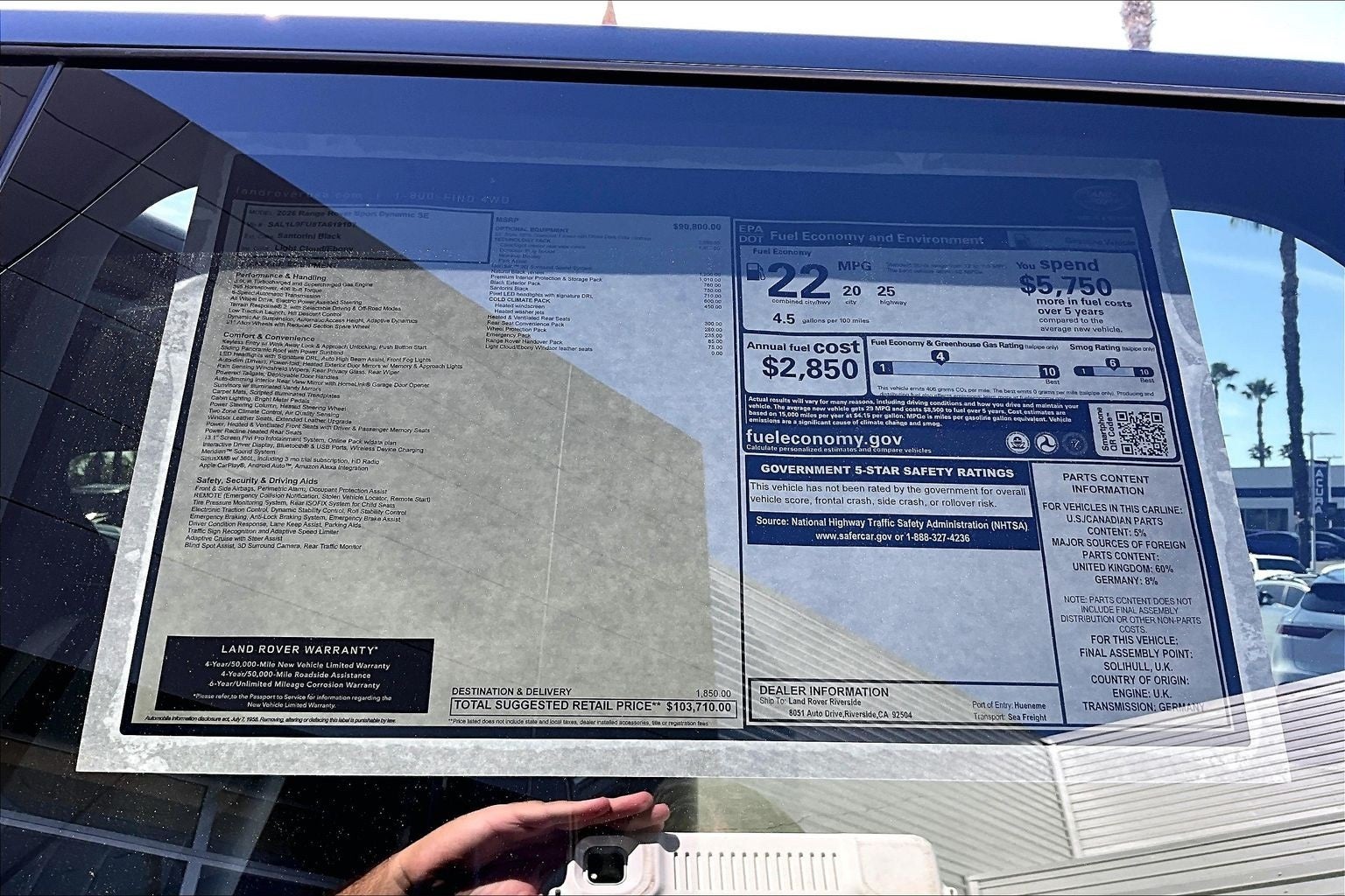 2026 Land Rover Range Rover Sport Dynamic SE