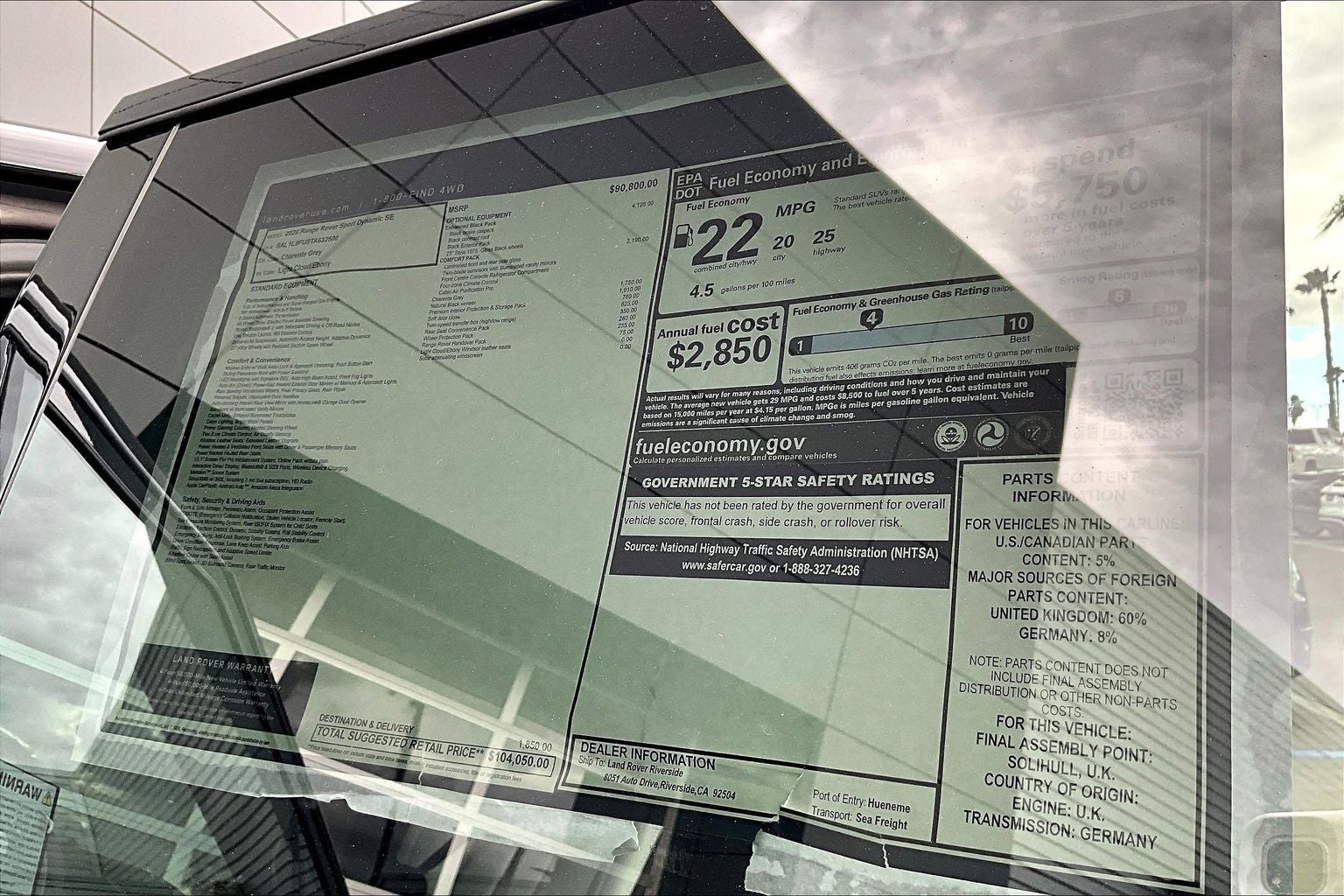 2026 Land Rover Range Rover Sport Dynamic SE