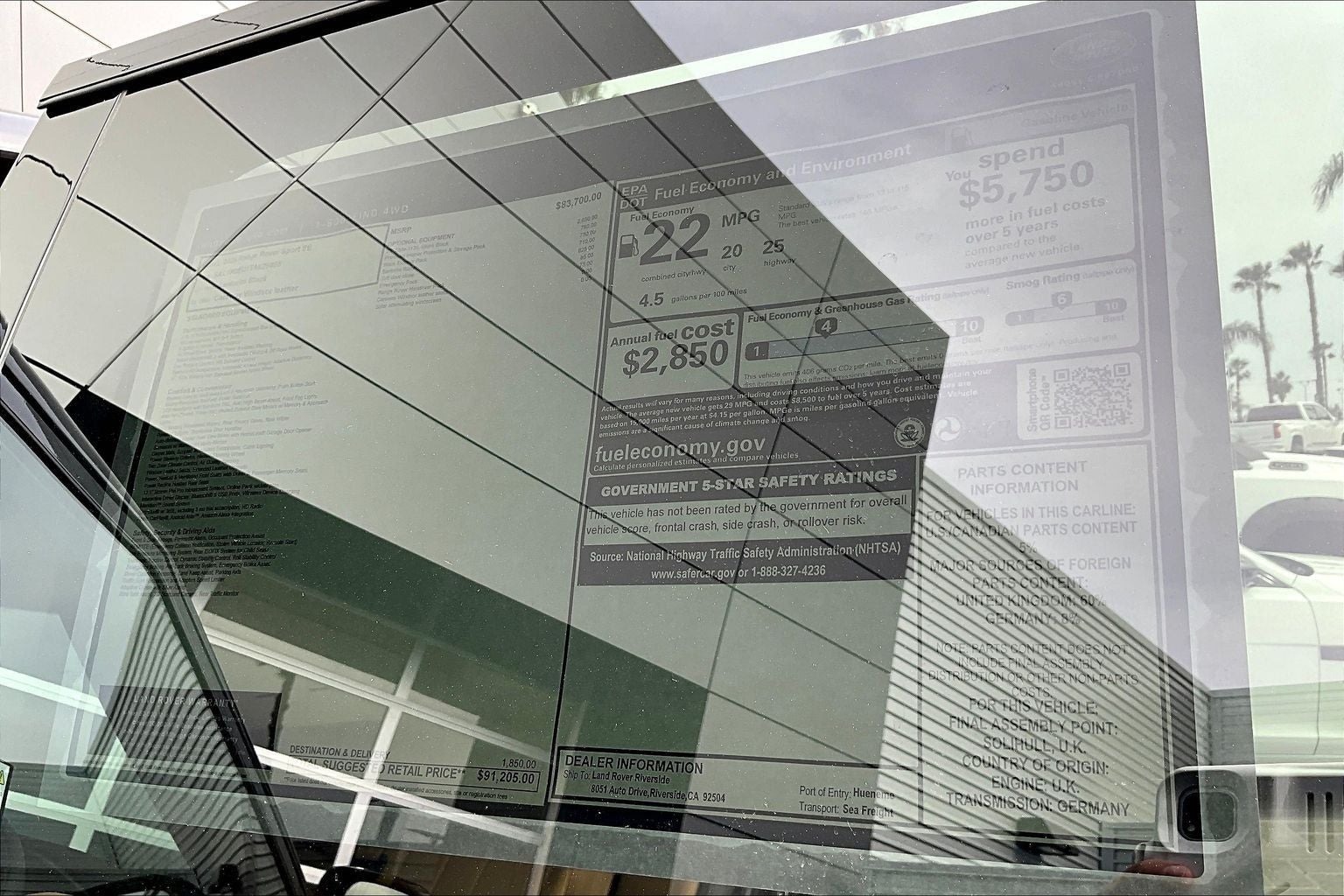 2026 Land Rover Range Rover Sport SE