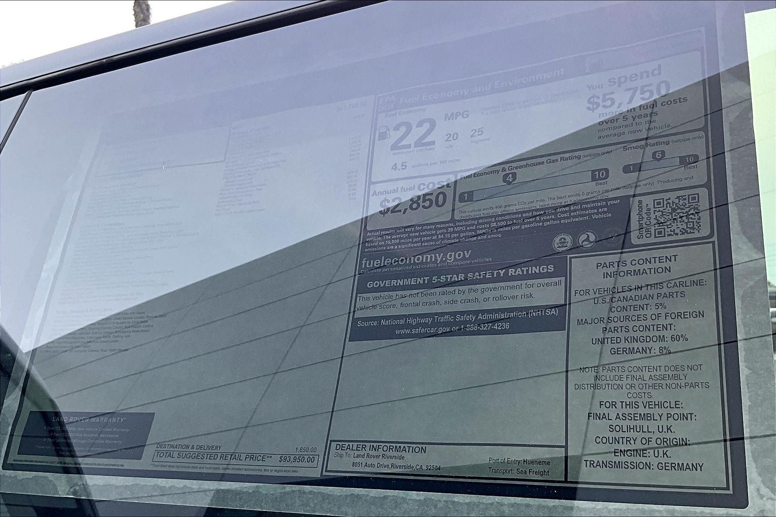 2026 Land Rover Range Rover Sport SE